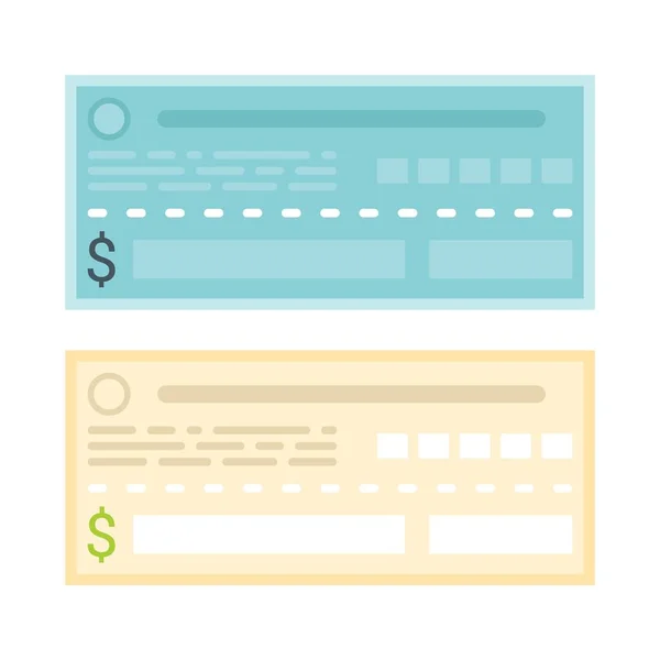 Conjunto Banco Plana Verificação Vetor Ilustração Isolado Branco — Vetor de Stock