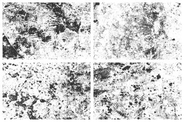 Grunge doku vektör illüstrasyonunun kümesi