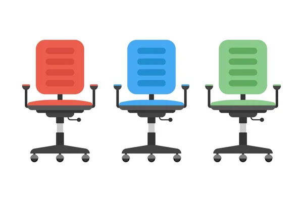 Cadeira Escritório Design Vetor Cores Diferentes — Vetor de Stock