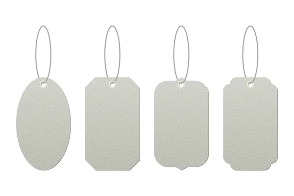 白を基調とした文字列ベクトルデザインのヴィンテージタグのセット — ストックベクタ
