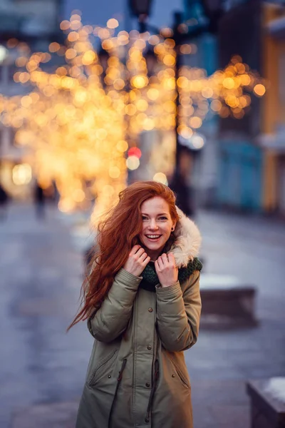 Портрет Дівчини Червоного Волосся Vogue Fashion Style Портрет Молодої Красивої — стокове фото