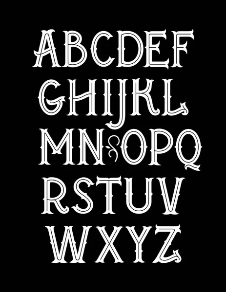 Original Vintage Art Nouveau Font Vector Alphabet — Stock Vector