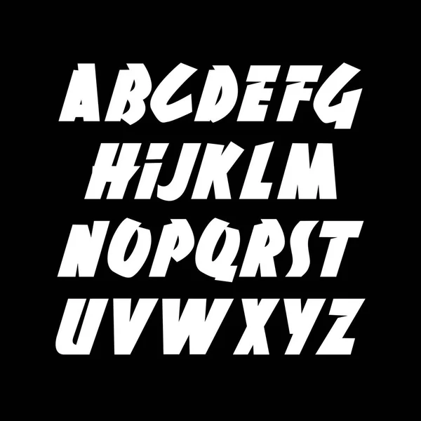 手描きの動的フォントです 編集可能なベクトルのアルファベット — ストックベクタ