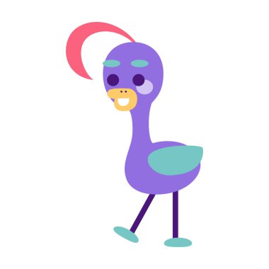 Mutlu renkli kuş çizgi filmi