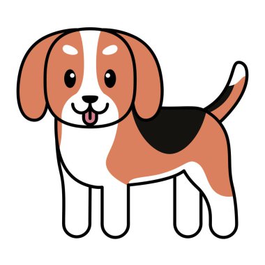 İzole edilmiş köpek çizgi filmi.