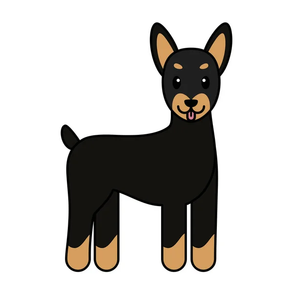 Caricature isolée pour chien — Image vectorielle