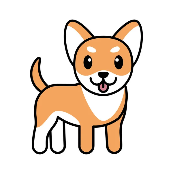 Desenhos animados de cães isolados — Vetor de Stock