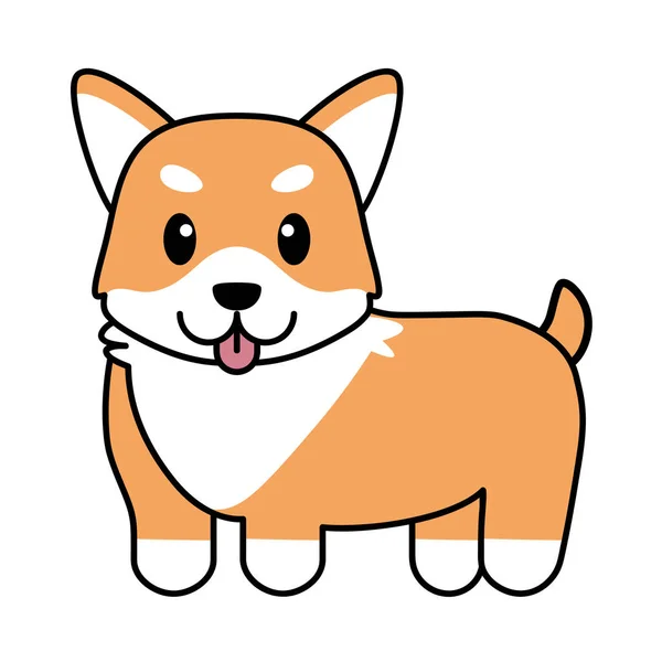 Dibujos animados perro aislado — Vector de stock