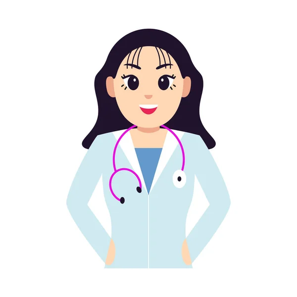 Isolated woman doctor — Stock Vector