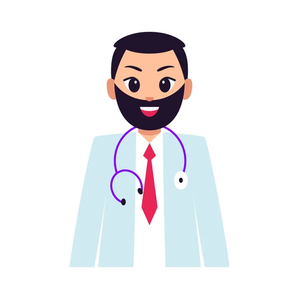 Geïsoleerde dokter cartoon — Stockvector