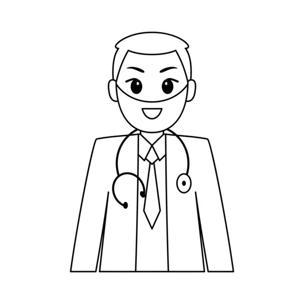 Dibujos animados médico aislado — Vector de stock