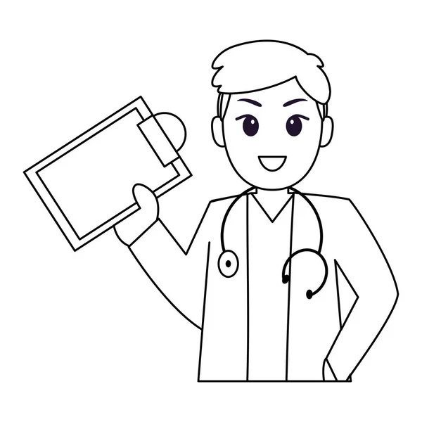 Dibujos animados médico aislado — Vector de stock