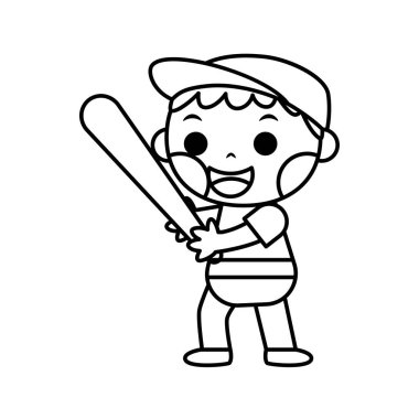 İzole edilmiş beyzbol çocuğu.