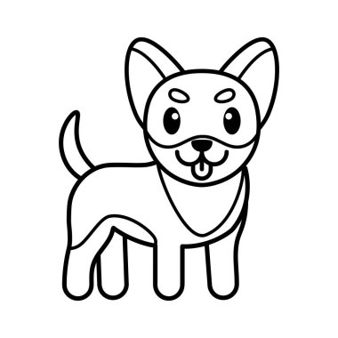 İzole edilmiş köpek çizgi filmi.