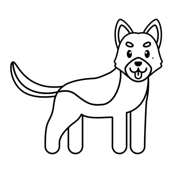 Caricature isolée pour chien — Image vectorielle