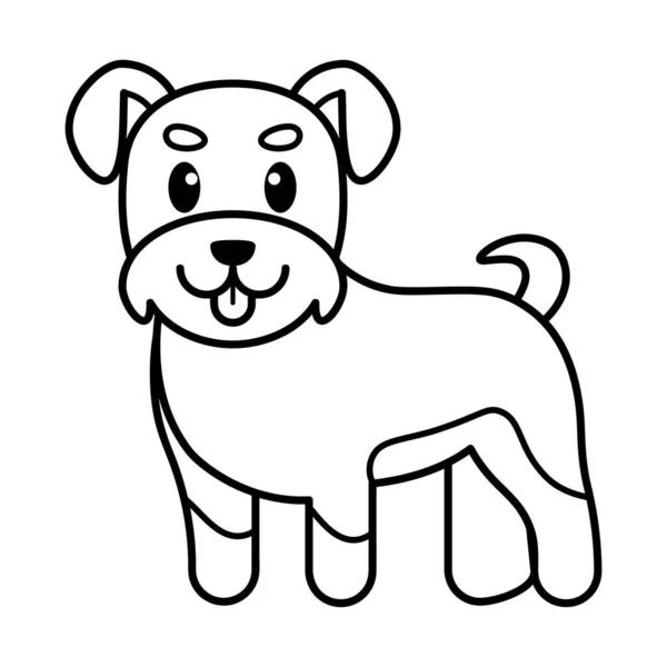 Dibujos animados perro aislado — Vector de stock