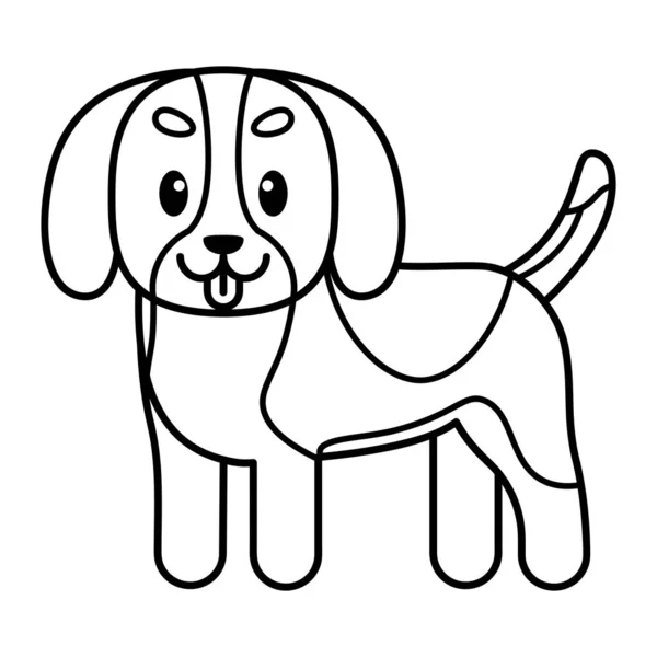 Geïsoleerde hond cartoon — Stockvector