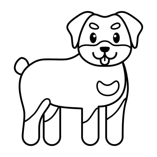 Izolovaný pes kreslený — Stockový vektor