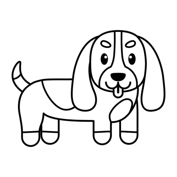 Dibujos animados perro aislado — Vector de stock