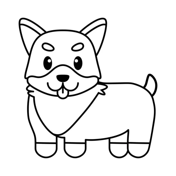 Dibujos animados perro aislado — Vector de stock