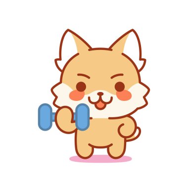 Egzersiz yapan yalnız kedi yavrusu.