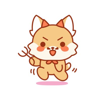 İzole edilmiş şeytan kedi yavrusu.