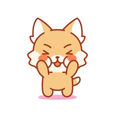 İzole edilmiş mutlu kedi yavrusu