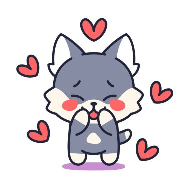 Aşık soyutlanmış kedi yavrusu