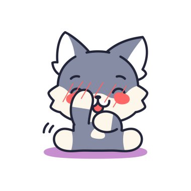 İzole edilmiş mutlu kedi yavrusu