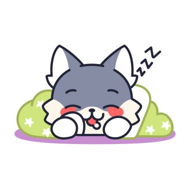 İzole edilmiş uyuyan kedi yavrusu