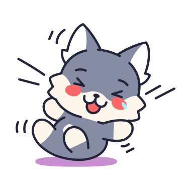 İzole edilmiş mutlu kedi yavrusu