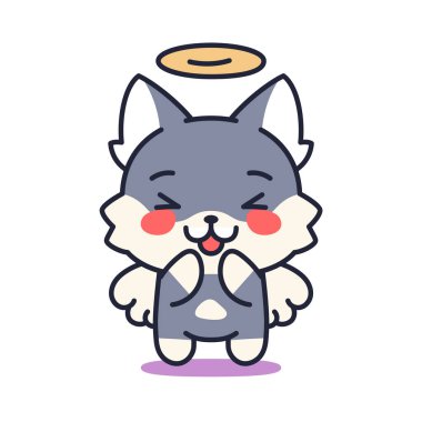 İzole melek kedi yavrusu.