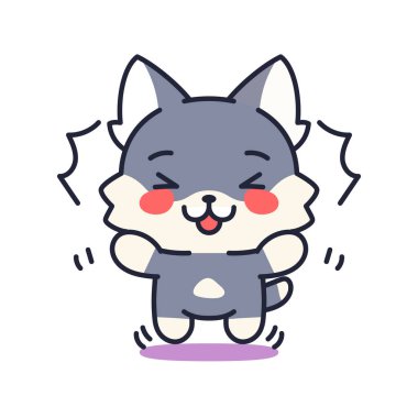 İzole edilmiş mutlu kedi yavrusu