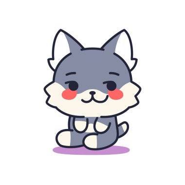 İzole edilmiş mutlu kedi yavrusu