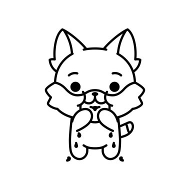 Yavru kedi çörek yiyor.