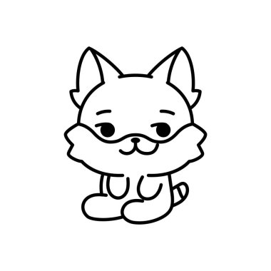 İzole edilmiş mutlu kedi yavrusu