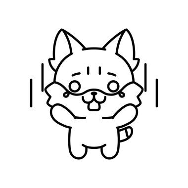 Korkak kedi yavrusu.