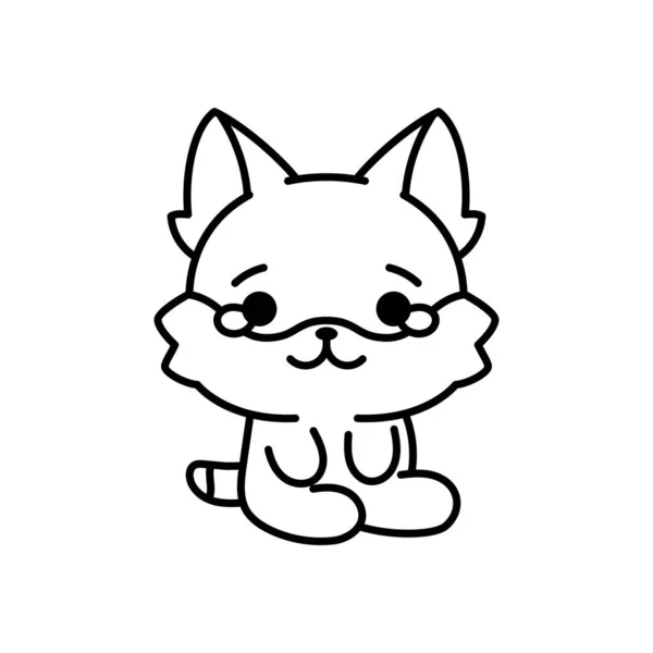 孤立した悲しい子猫 — ストックベクタ