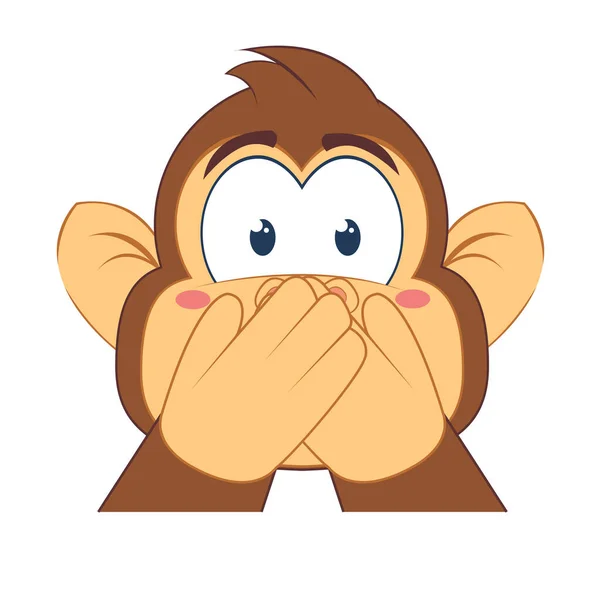 Mono lindo emoji — Archivo Imágenes Vectoriales