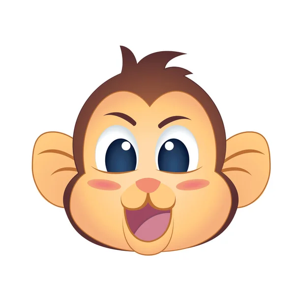 Cute małpa Emoji — Wektor stockowy