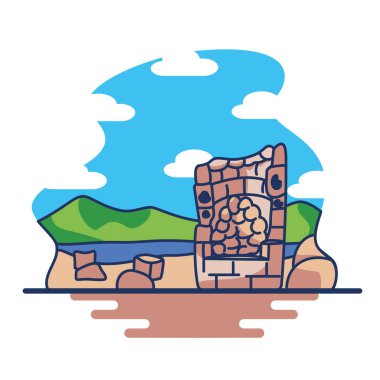 Peru 'da izole edilmiş chullpas.