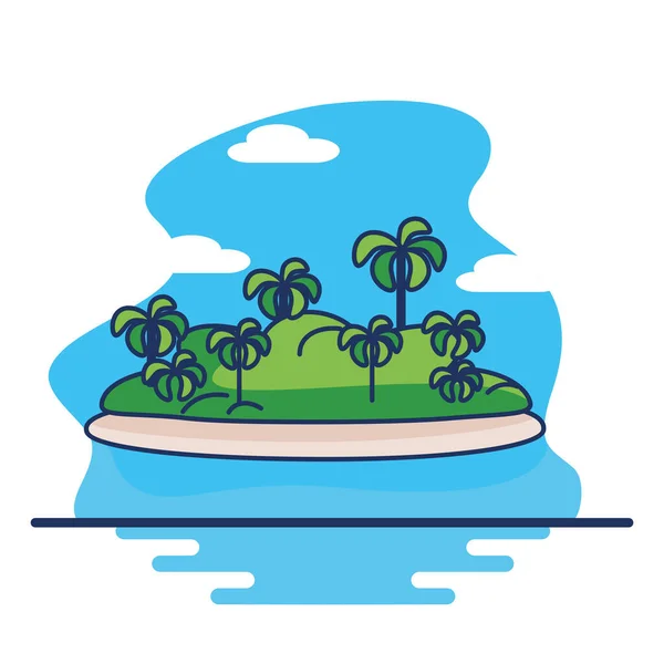 Isolated island colombia — Stock Vector