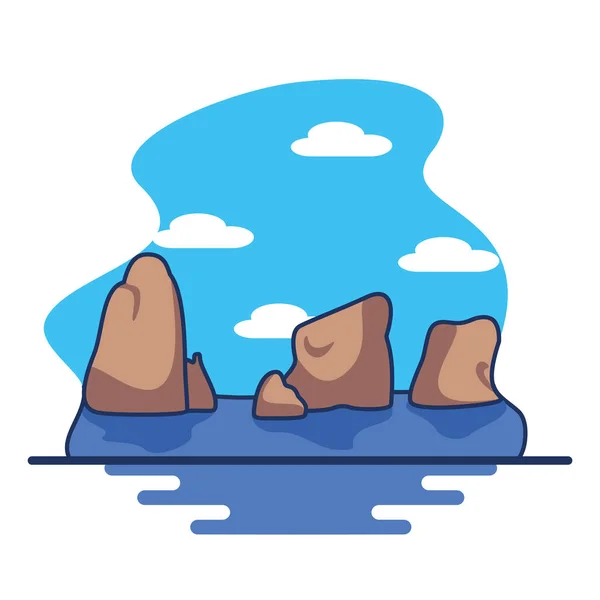 Aislado malpelo colombia — Vector de stock