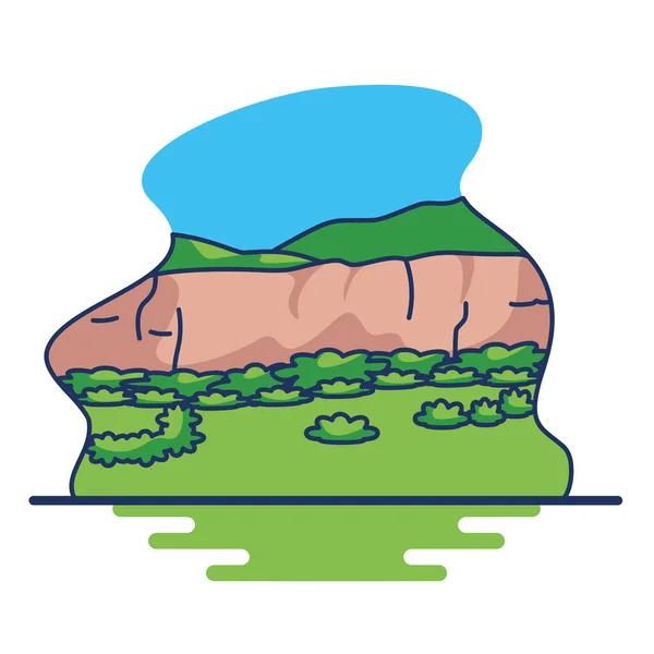 Geïsoleerd landschap colombië — Stockvector