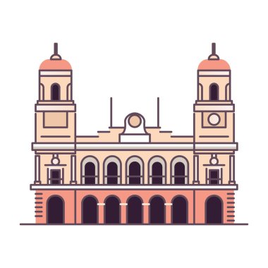 İzole edilmiş kilise inşa dünyası.