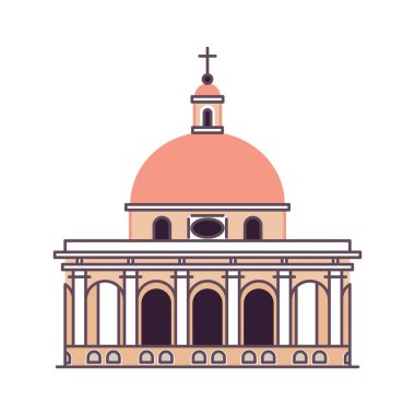 İzole edilmiş kilise inşa dünyası.