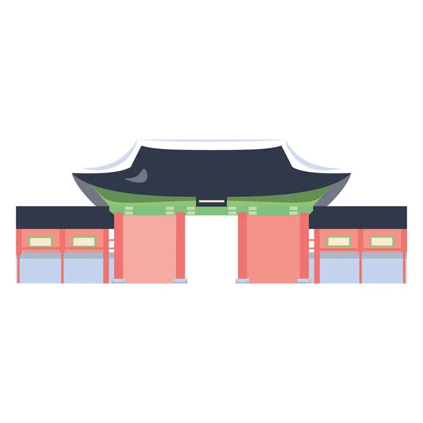 Budokan asiática aislada — Vector de stock