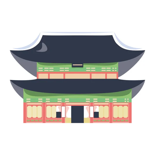 Budokan asiática aislada — Vector de stock