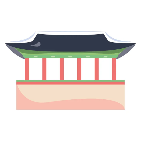 Budokan asiática aislada — Vector de stock