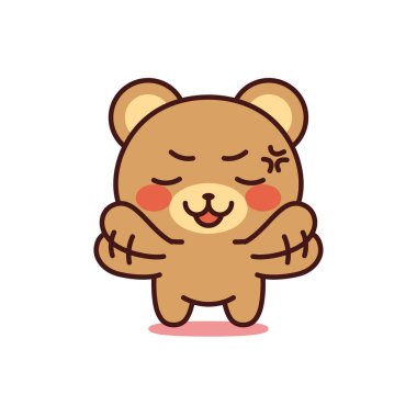 İzole edilmiş kızgın ayı Kai.